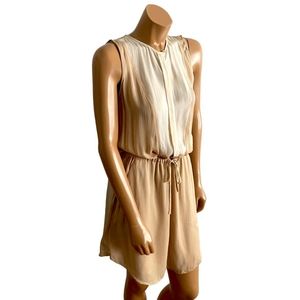 Babaton Beige Silk Dress Medium